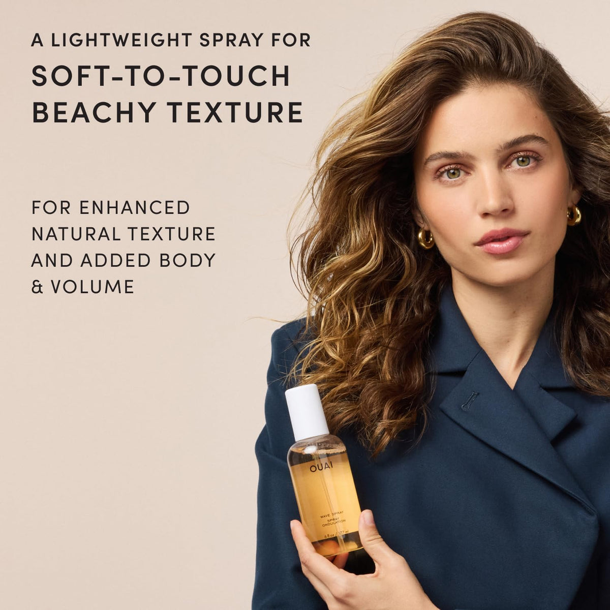 OUAI Wave Spray Hair Texture Spray with Coconut Oil & Rice Protein