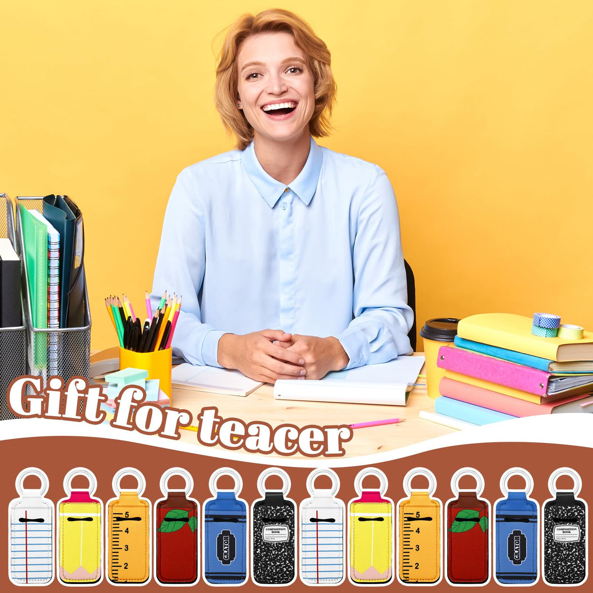 Loopeer 36 Pcs Teacher Gift Set with Lipstick Holder and Accessories