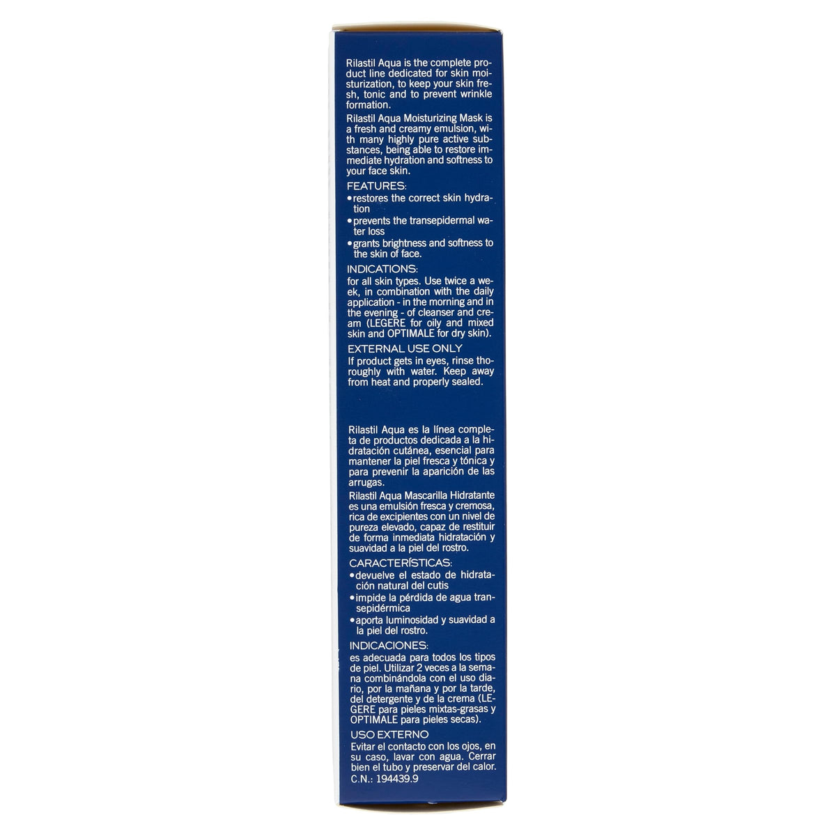RILASTIL AQUA Hydrating Facial Mask
