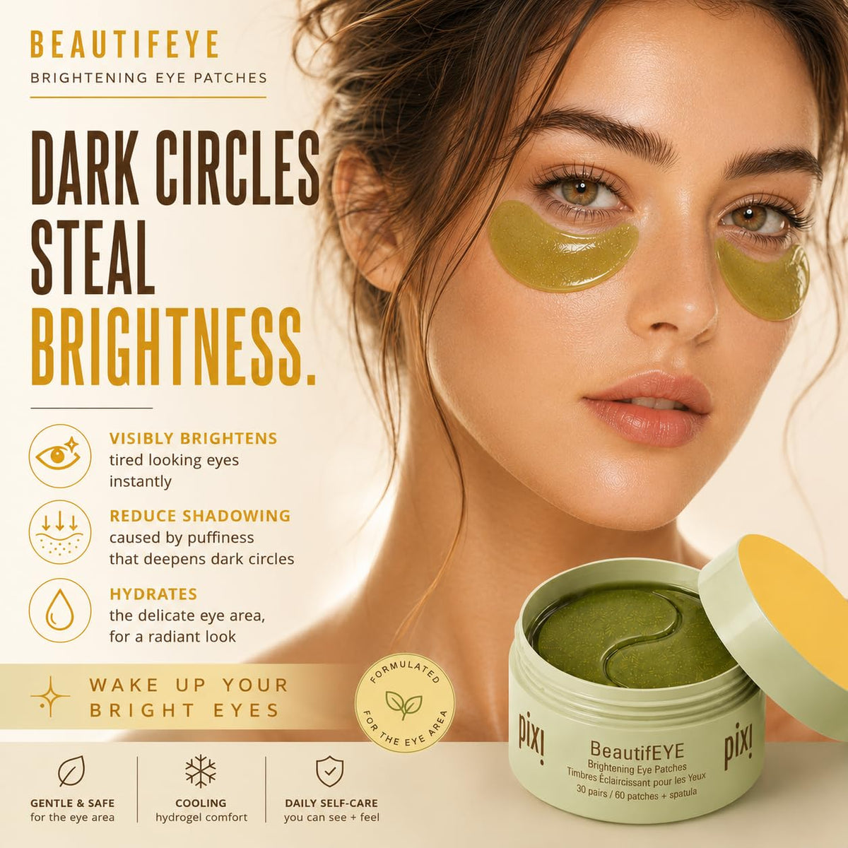 Pixi BeautifEYE Hydrogel Under-Eye Patches with Vitamin C & Niacinamide