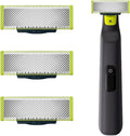 Set of 3 Stainless Steel Replacement Blades Compatible with OneBlade Trimmers