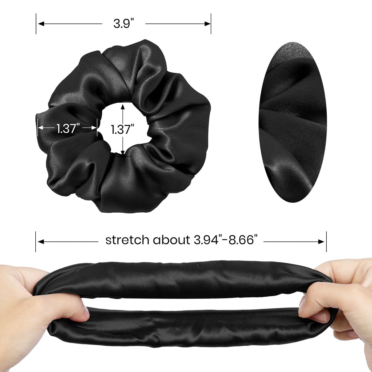 LILYSILK 100% Mulberry Silk Hair Scrunchies