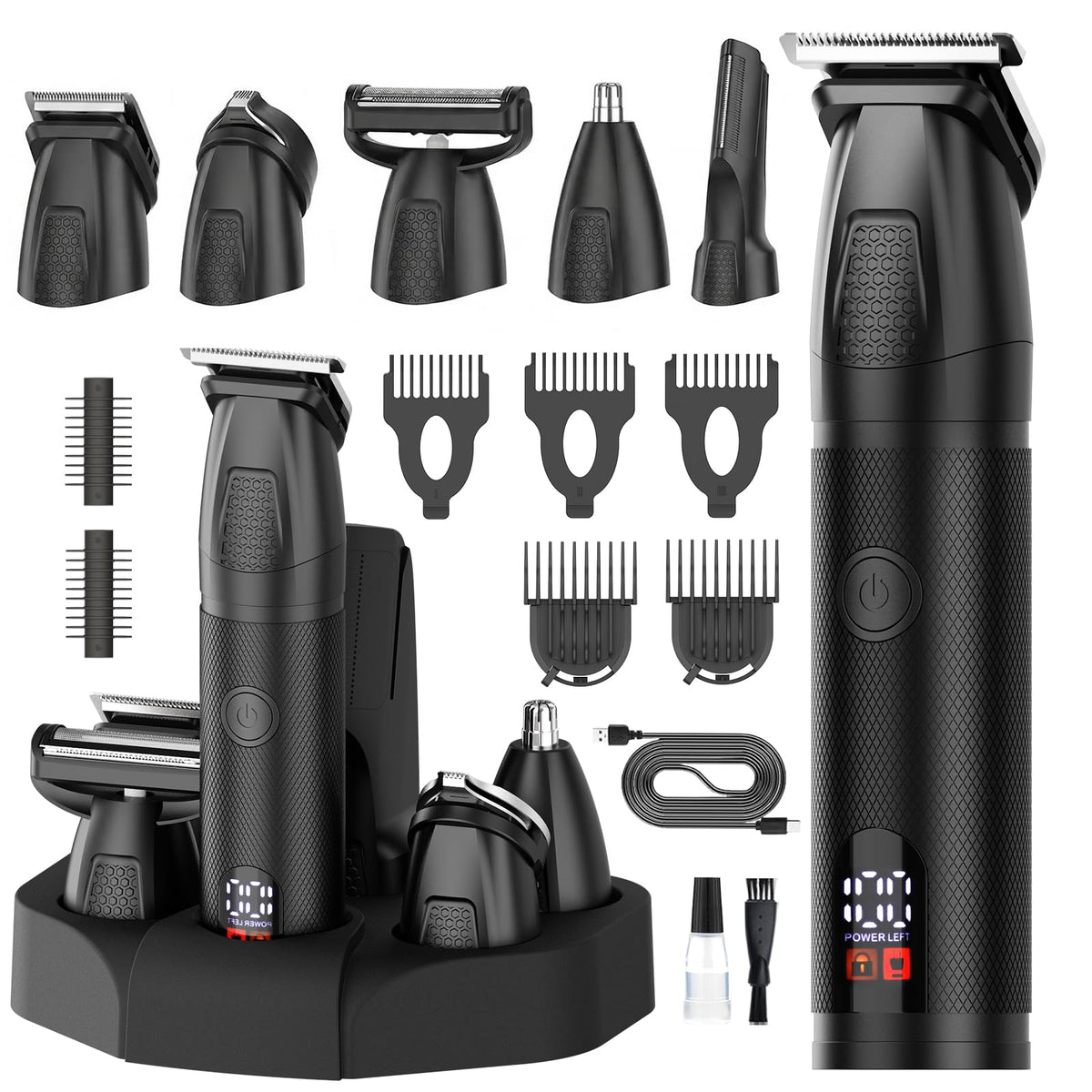 Bomxin 6-in-1 Men's Beard, Hair and Body Grooming Trimmer Kit