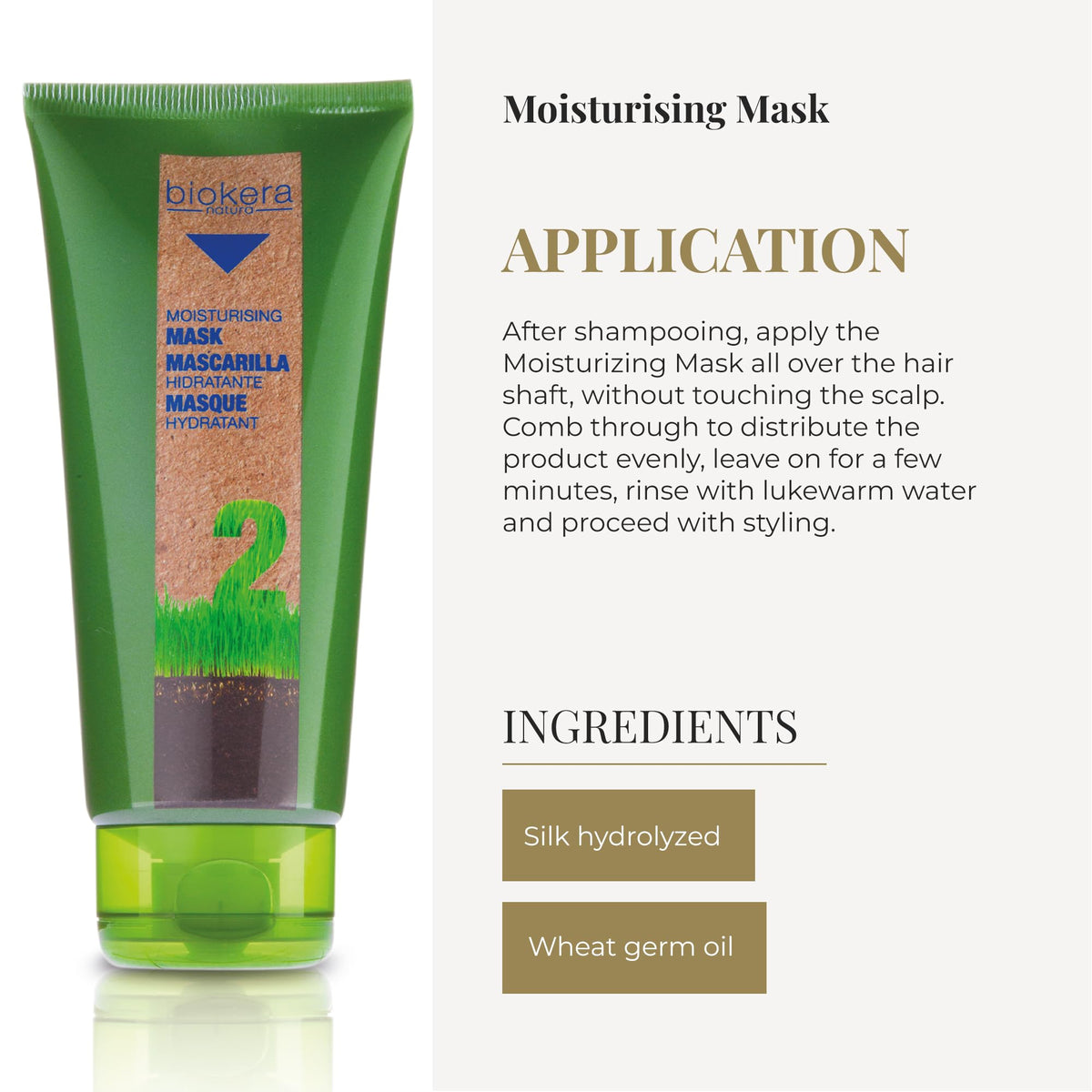 Salerm Biokera Natura Moisturizing Hair Mask with Wheat Germ Oil
