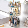 3-Tier Transparent Rotating Makeup Organizer Countertop Lazy Susan