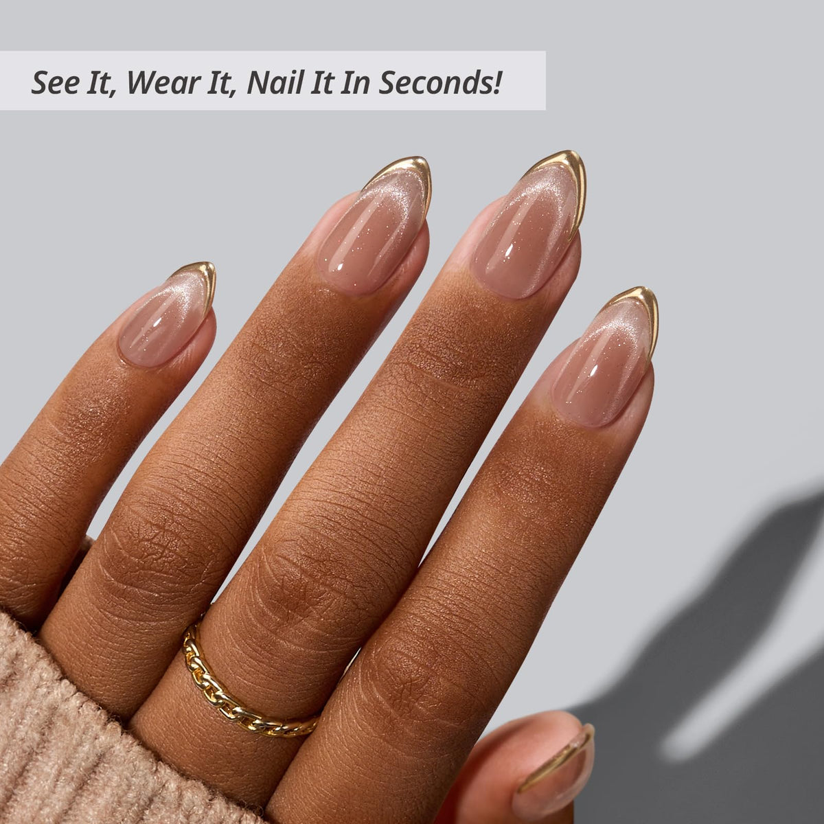 BTArtbox Press-On Nails, Lamp-Curable Soft Gel, Salon-Quality Natural Look