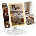 EASEHOLD Rechargeable Trifold Lighted Makeup Vanity Mirror