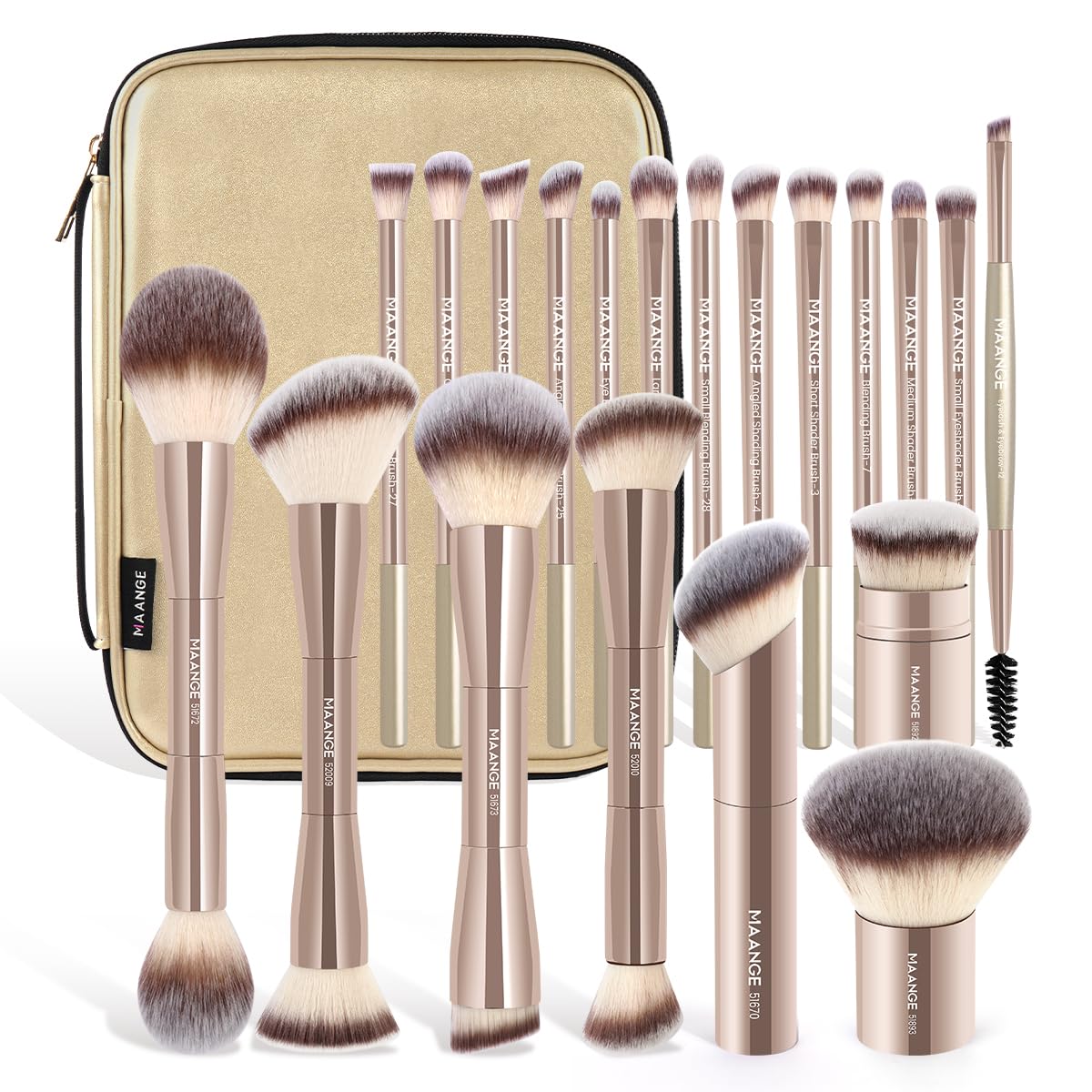 MAANGE Makeup Brush Set with Organizer Bag