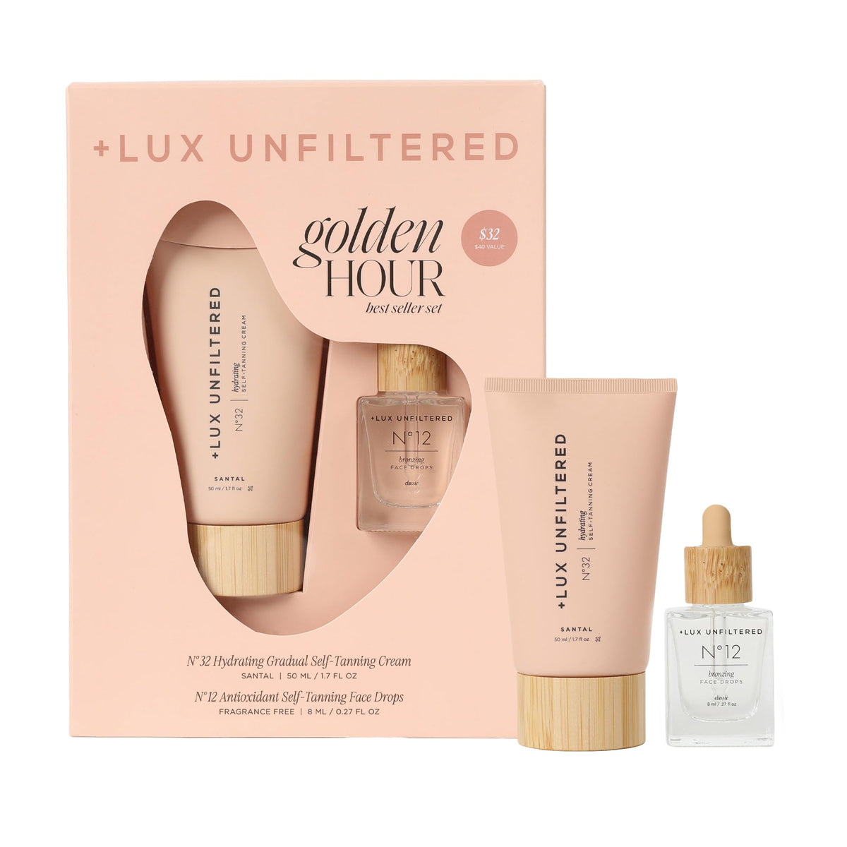 + Lux Unfiltered Mini Golden Hour Self Tanner Set