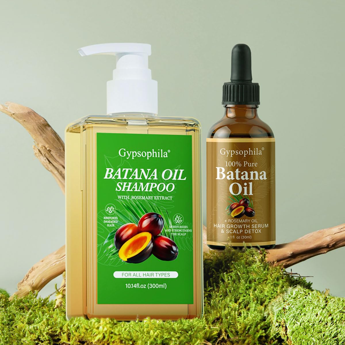 Batana Oil Hair Growth Bundle with Shampoo and Rosemary Treatment