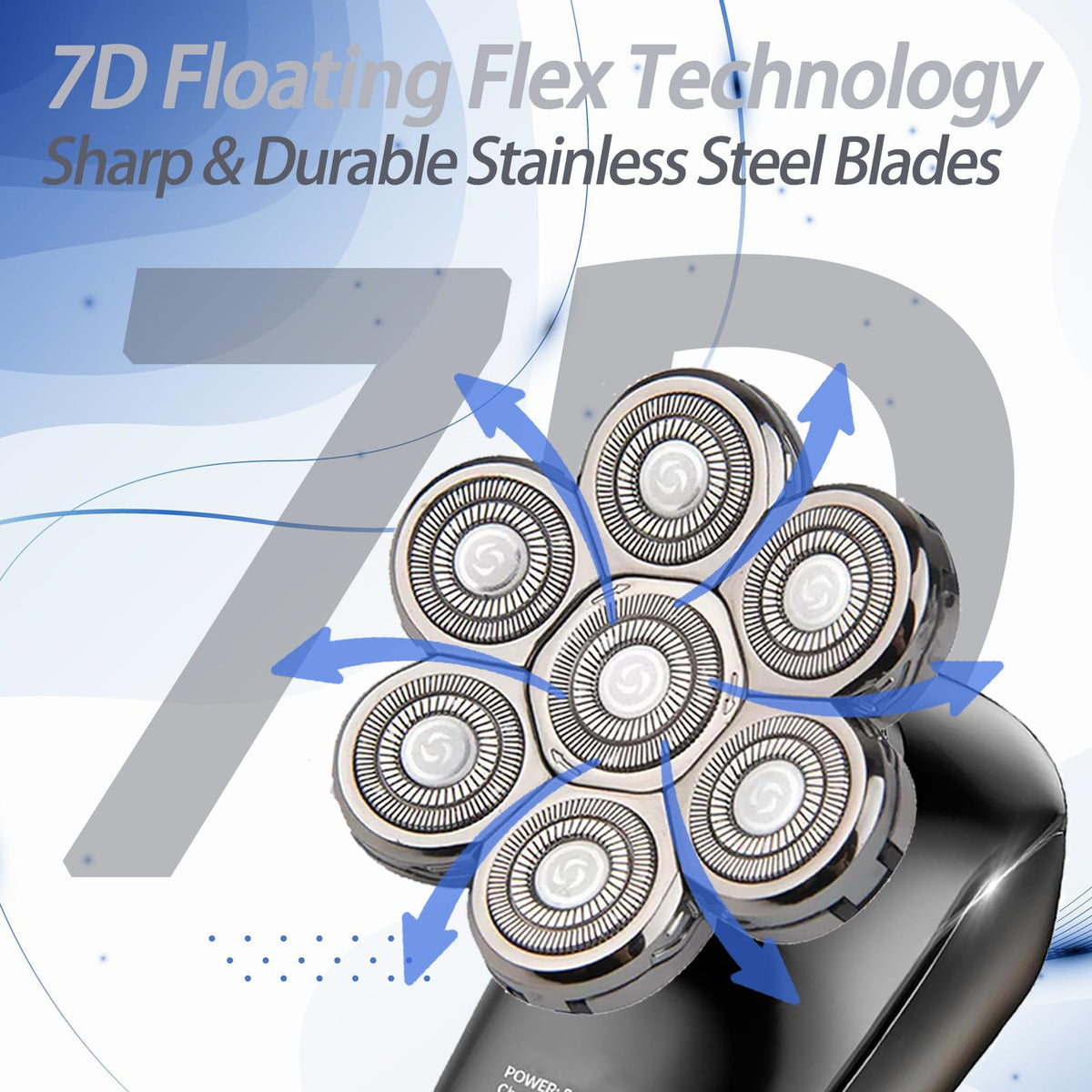 7D Floating Replacement Head for Compatible Rotary Shavers