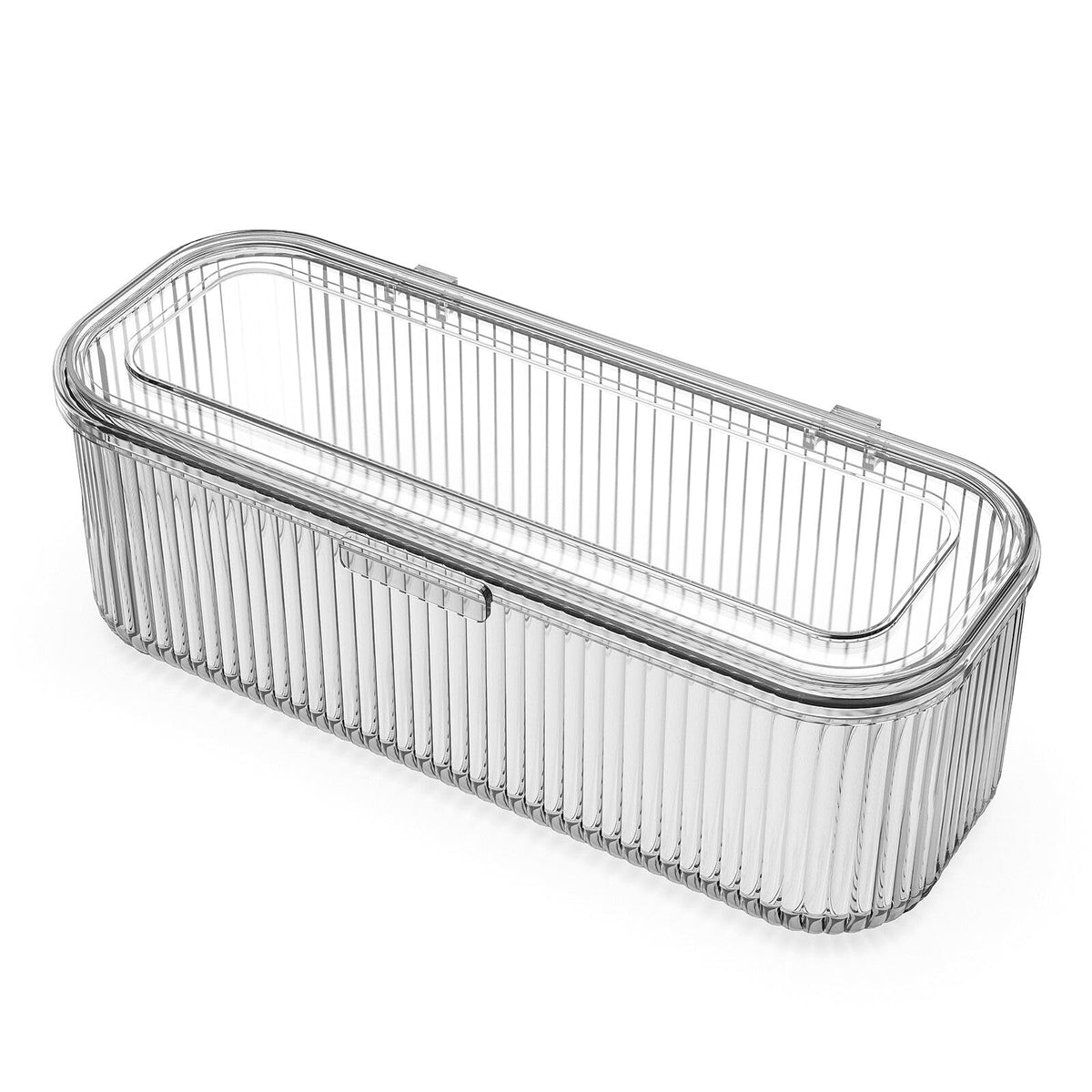 JessLab Clear Makeup Brush Holder Organizer with Lid