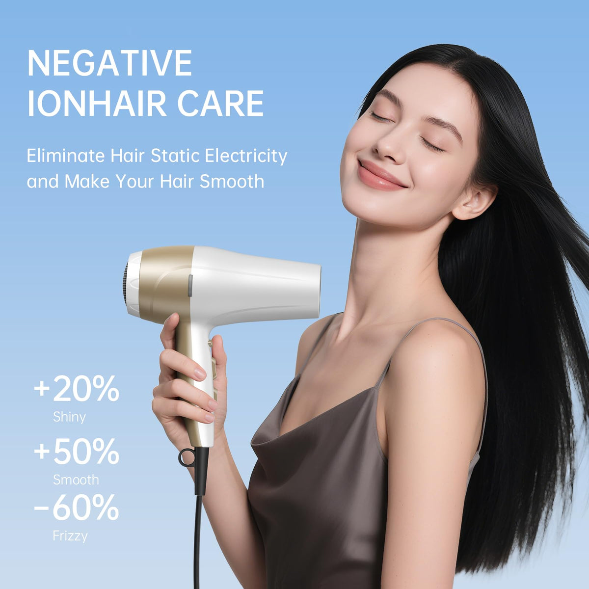 CONFU 1875W Ionic Hair Dryer with Concentrator Nozzle