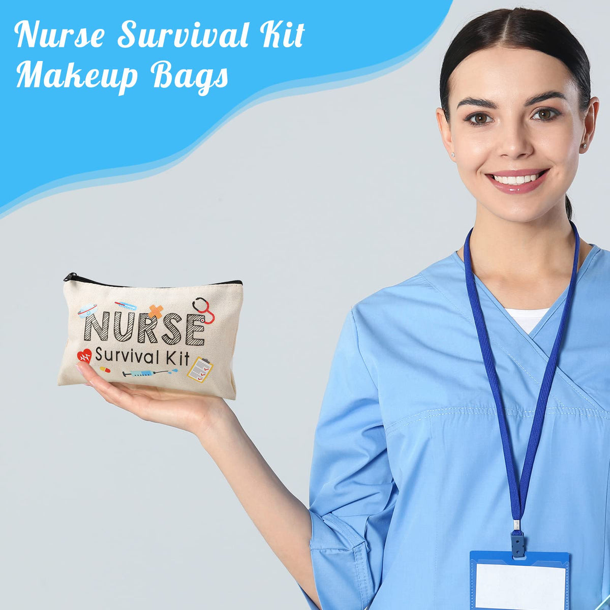 Saintrygo 20-Piece Nurse Survival Kit Canvas Makeup Bags