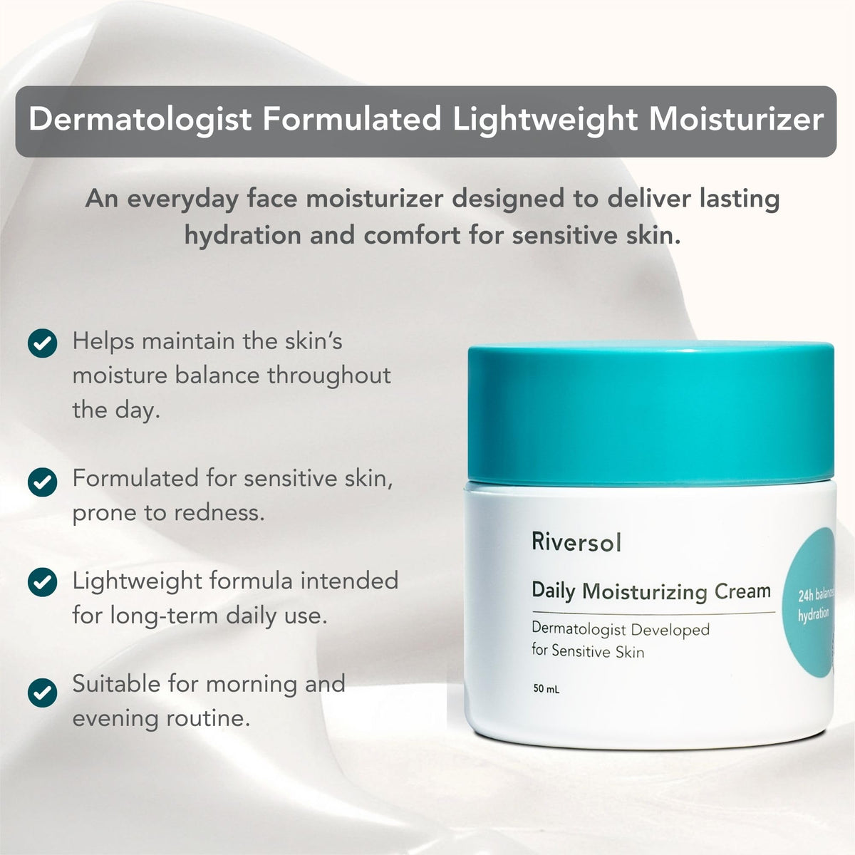 Riversol Face Moisturizer for Sensitive Skin