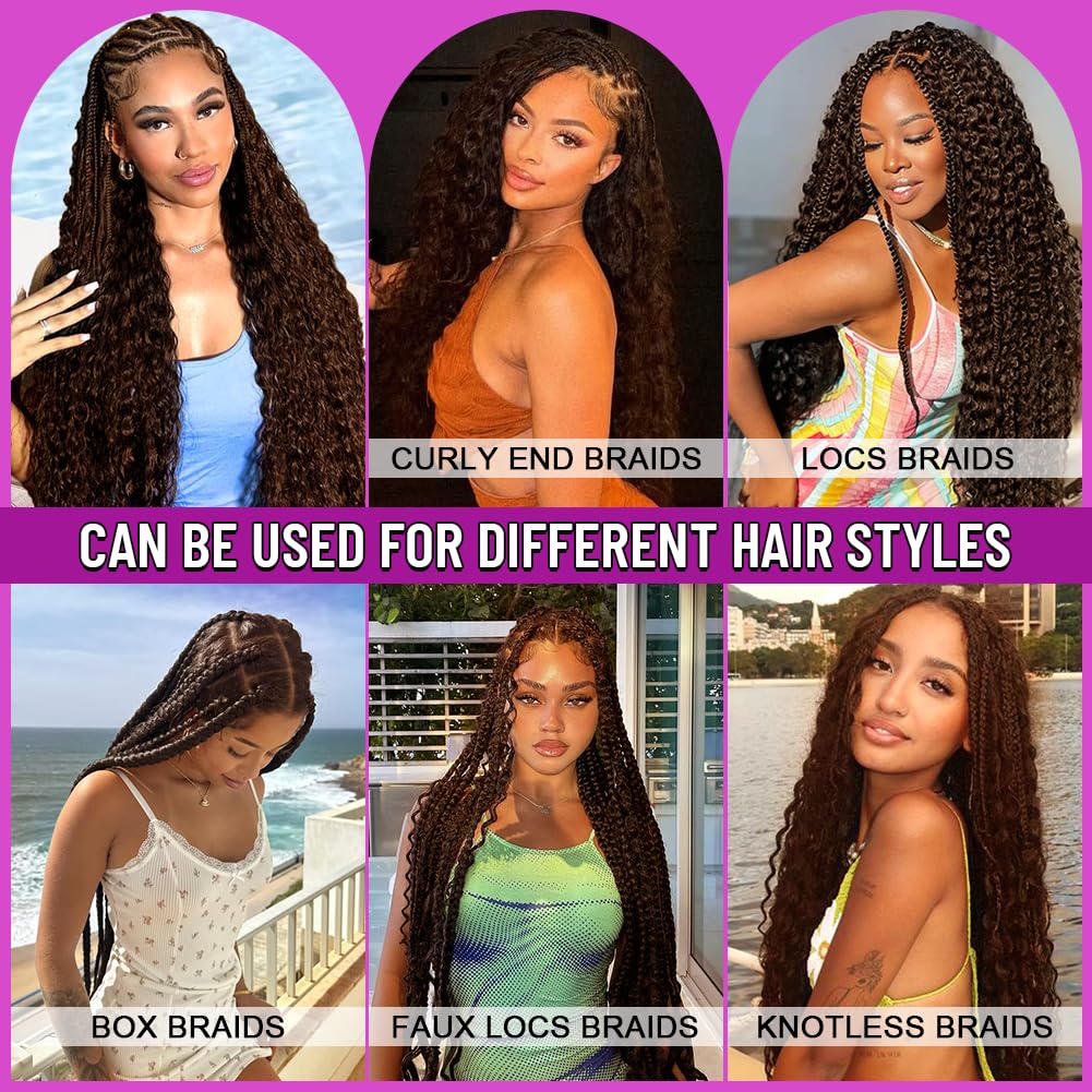 100% Human Hair Boho Braiding Extensions – Deep Wave Bulk Hair