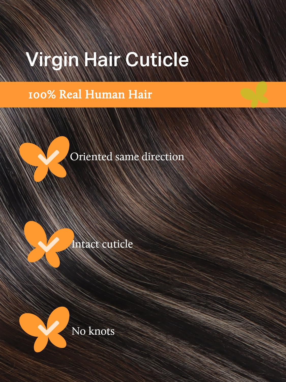 DOORES Straight Human Hair Weft Extensions