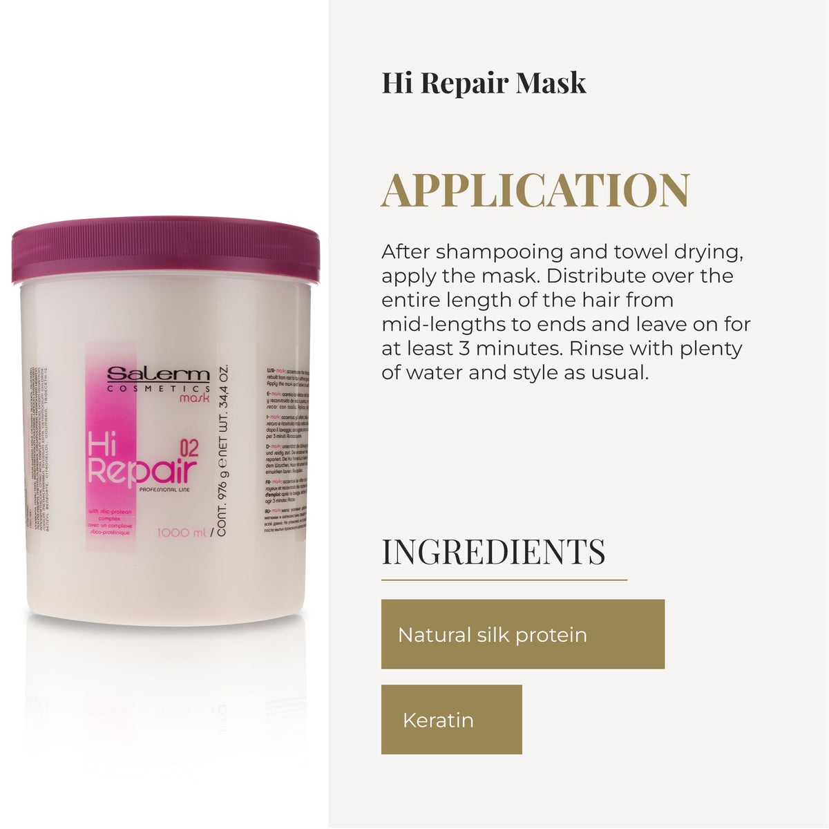 Salerm Hi Repair Hair Repair Mask for Damaged Hair