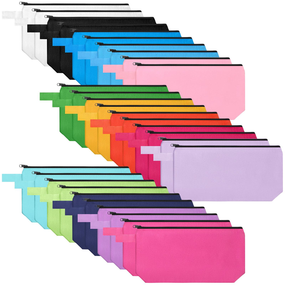 Saintrygo Canvas Makeup Bags, Blank DIY Zipper Pouches