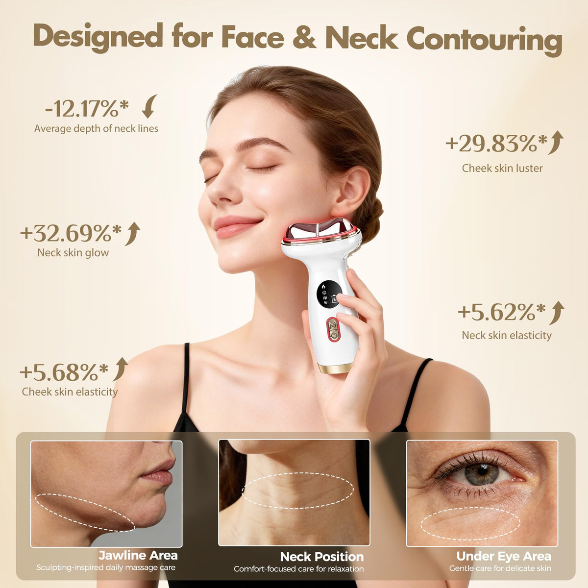 Electric Gua Sha Facial Massager with Red Light Therapy