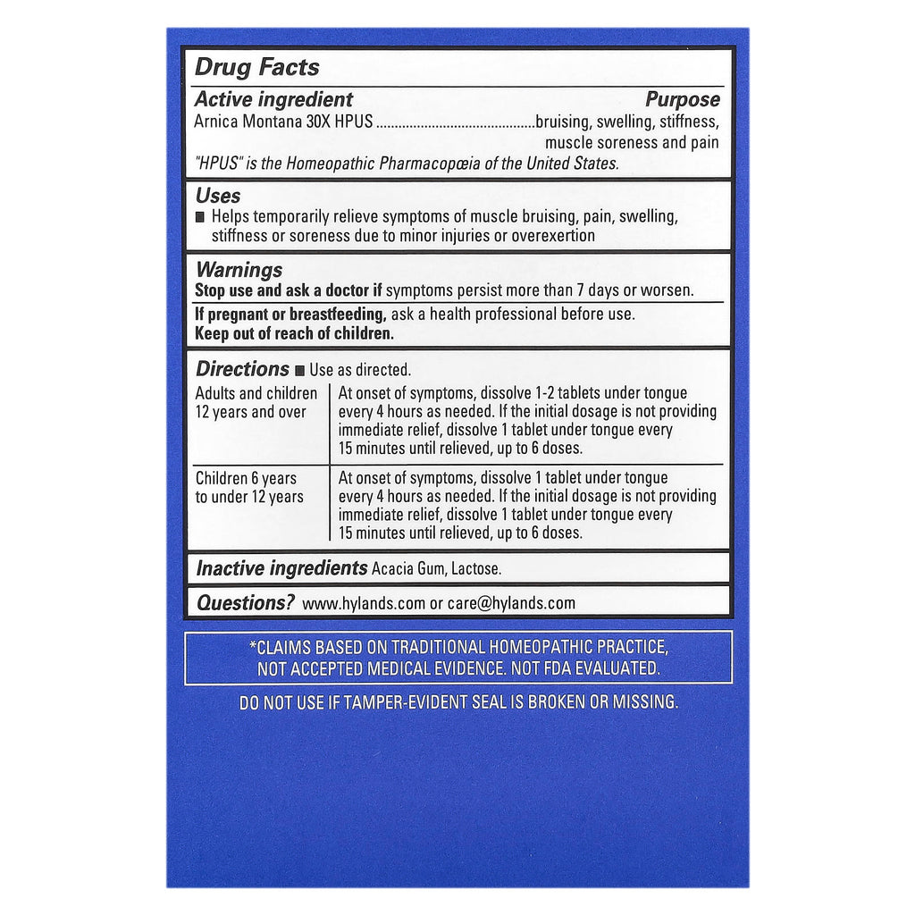 Hyland's Naturals, Arnica 30X, 50 Quick-Dissolving Tablets