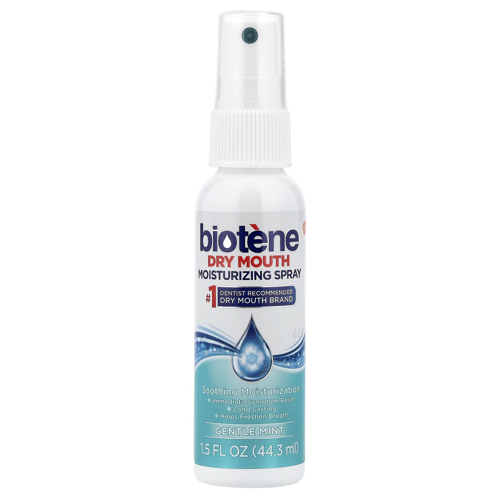 Biotene Dental Products, Dry Mouth Moisturizing Spray, Gentle Mint, 1.5 fl oz (44.3 ml)