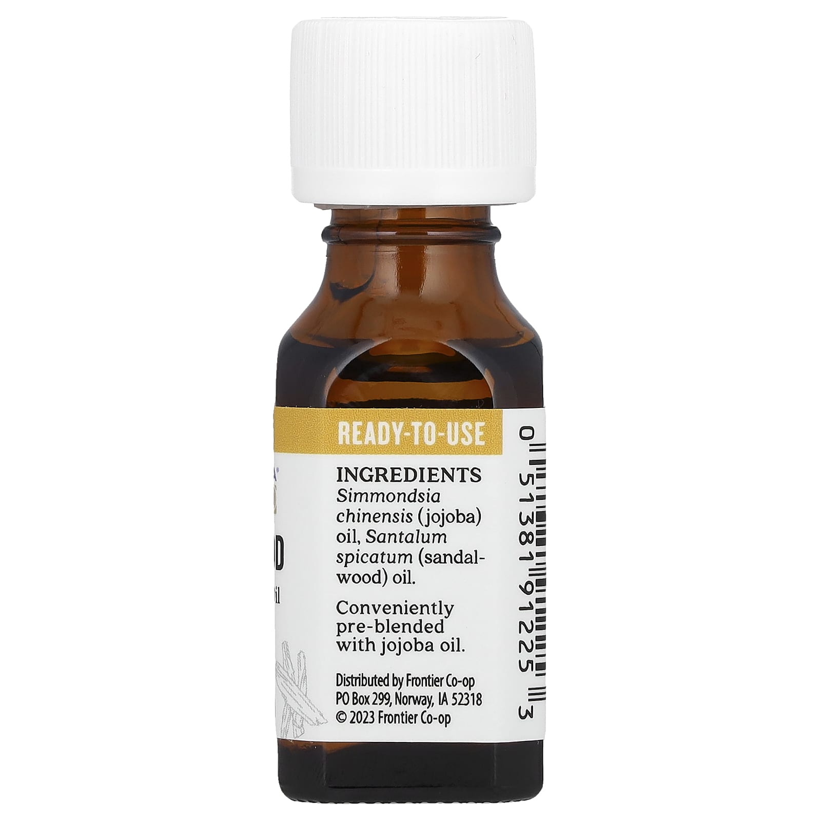 Aura Cacia, Pure Essential Oil in Jojoba Oil, Sandalwood, 0.5 fl oz (15 ml)