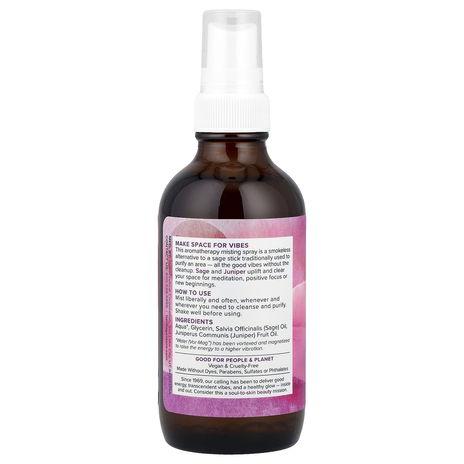 Heritage Store, Aura Smudge, Smokeless Sage , 4 fl oz (118 ml)