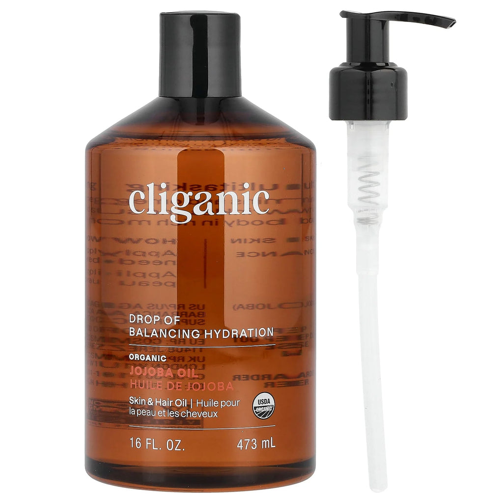 Cliganic, Organic Jojoba Oil, For Oily & Combination Skin, 16 fl oz (473 ml)