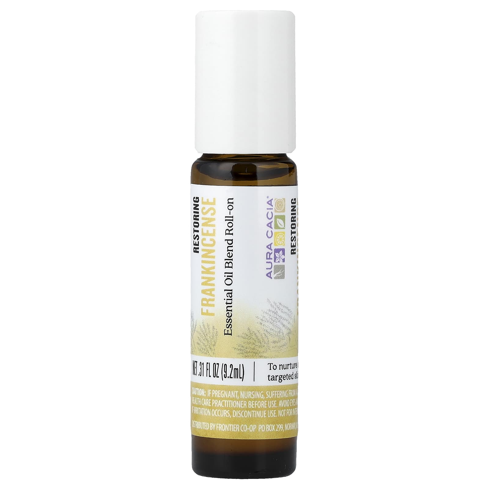 Aura Cacia, Essential Oil Blend, Roll-On, Frankincense, 0.31 fl oz (9.2 ml)