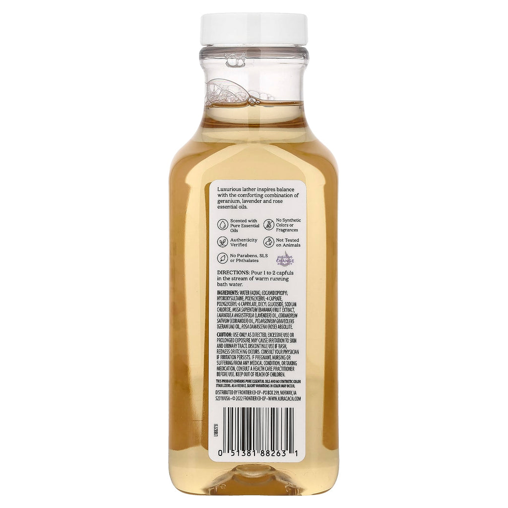Aura Cacia, Aromatherapy Bubble Bath, Geranium, 13 fl oz (384 ml)