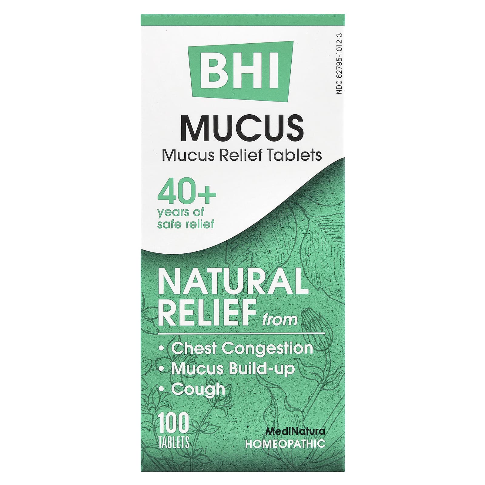 MediNatura, BHI, Mucus Relief, 100 Tablets
