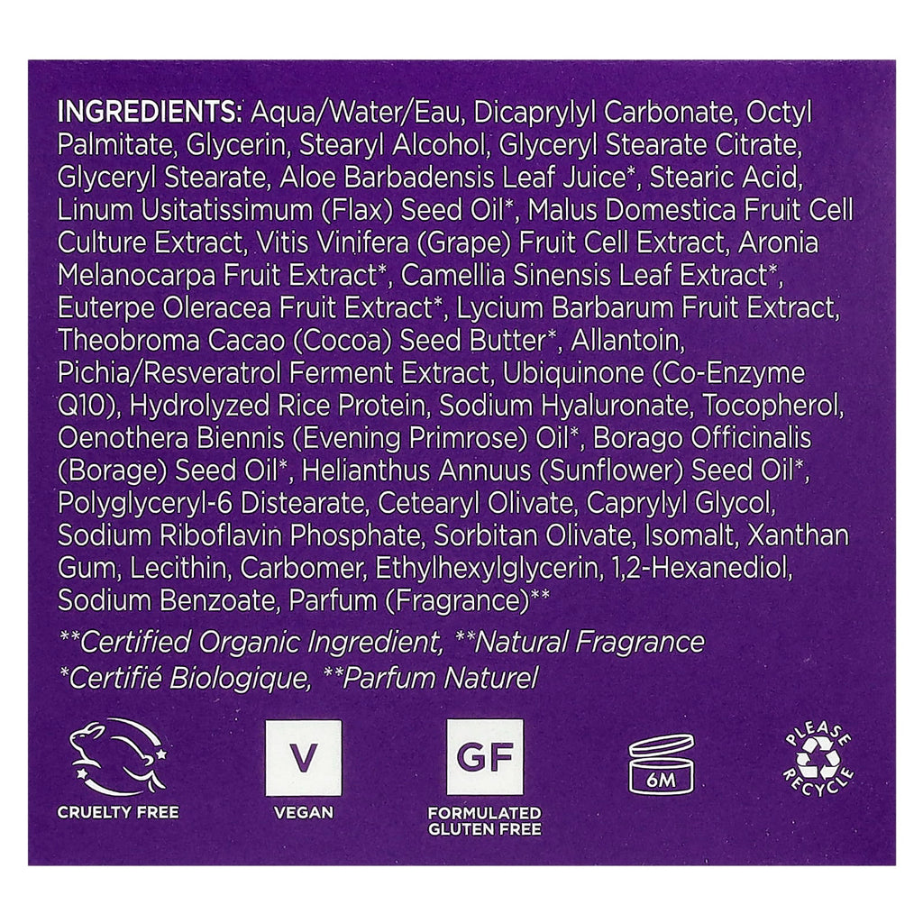 Andalou Naturals, Night Repair Cream, Resveratrol Q10, 1.7 oz (50 g)