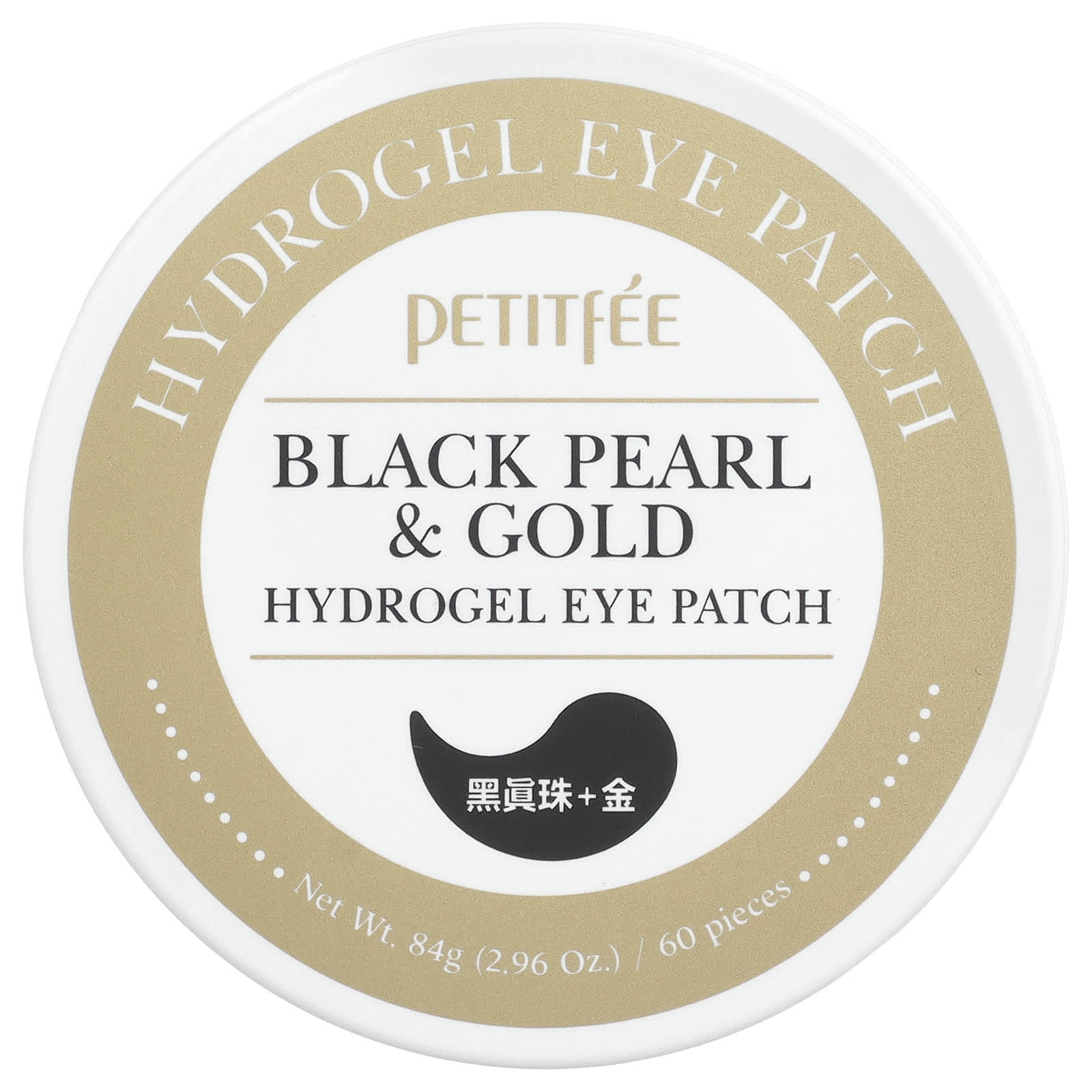 Petitfee, Black Pearl & Gold Hydrogel Eye Patch, 60 Pieces, 2.96 oz (84 g)