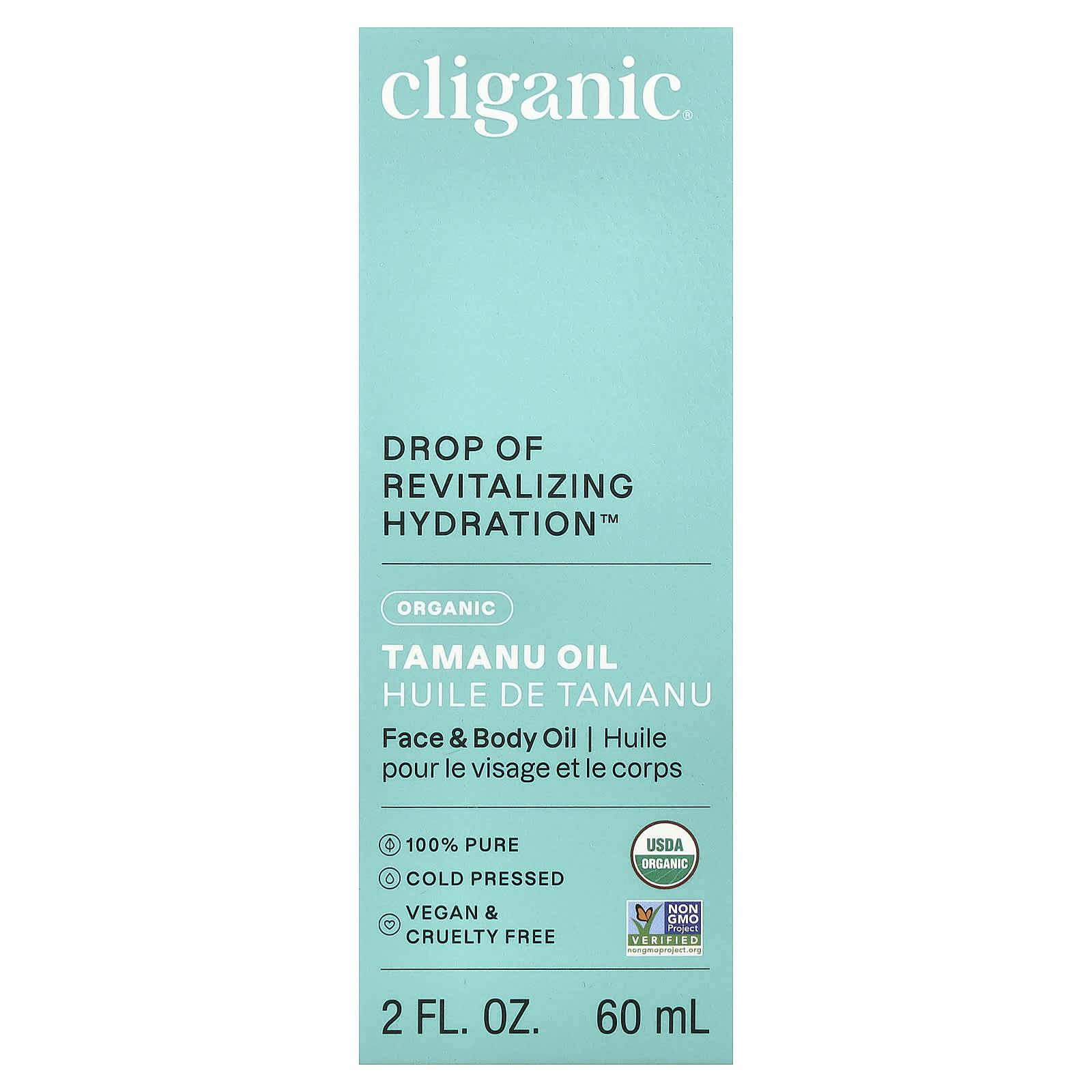 Cliganic, Organic Tamanu Oil, 2 fl oz (60 ml)