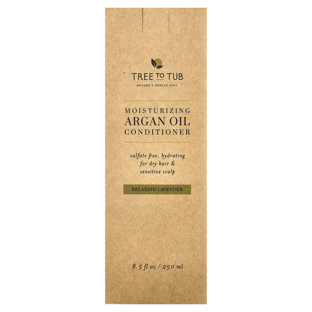 Tree To Tub, Moisturizing Argan Oil Conditioner, For Dry Hair & Sensitive Scalp, Relaxing Lavender , 8.5 fl oz (250 ml)