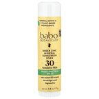 Babo Botanicals, Sheer Zinc Mineral Sunscreen Stick, Sensitive Skin, SPF 30, Fragrance Free, 0.6 oz (17 g)