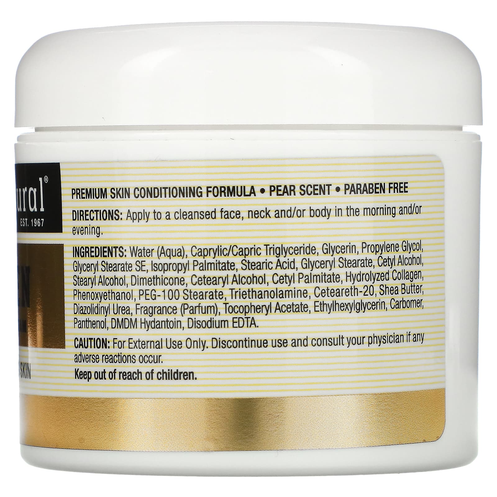 Mason Natural, Collagen Premium Skin Cream, Pear, 4 oz (114 g)