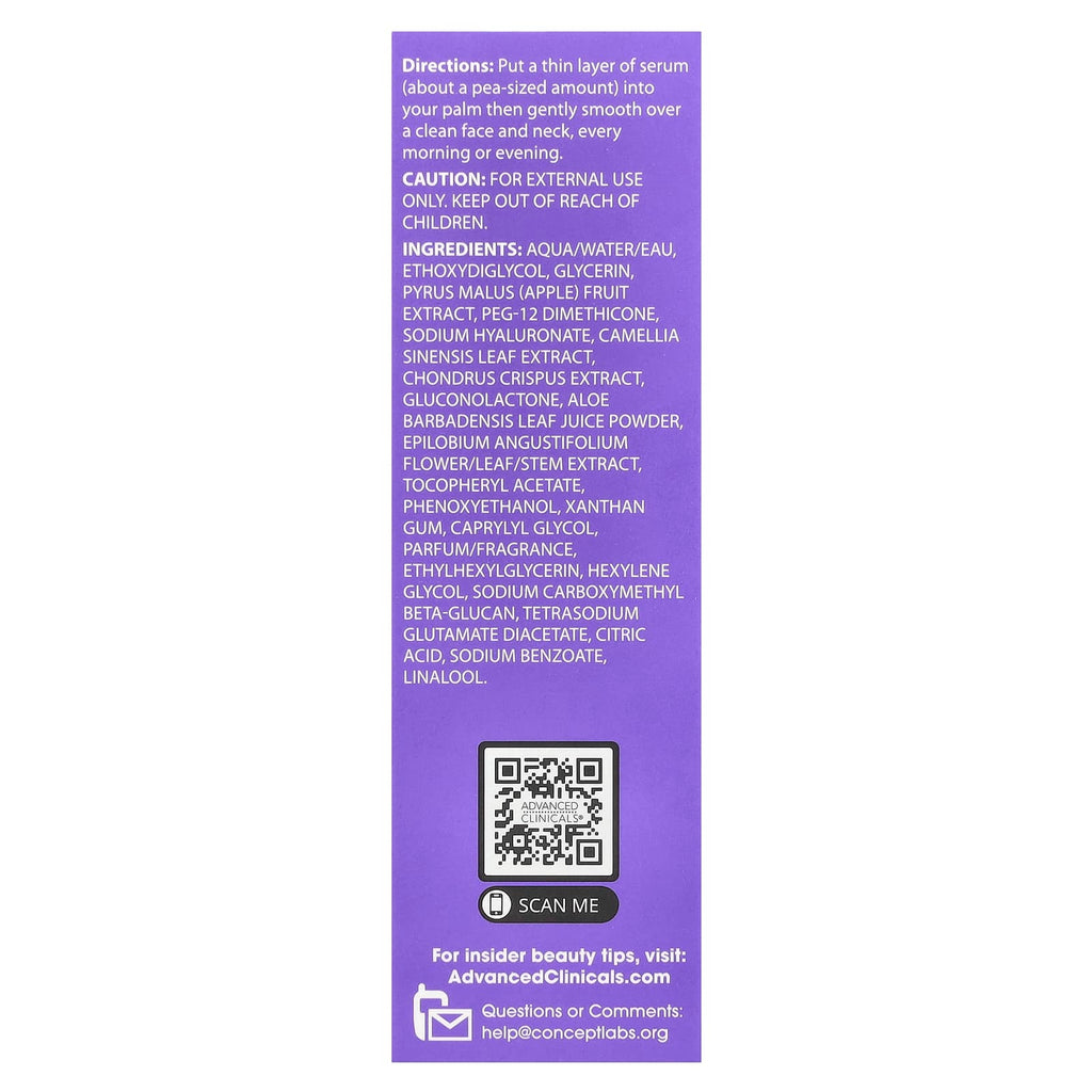 Advanced Clinicals, Hyaluronic Serum, 1.75 fl oz (52 ml)