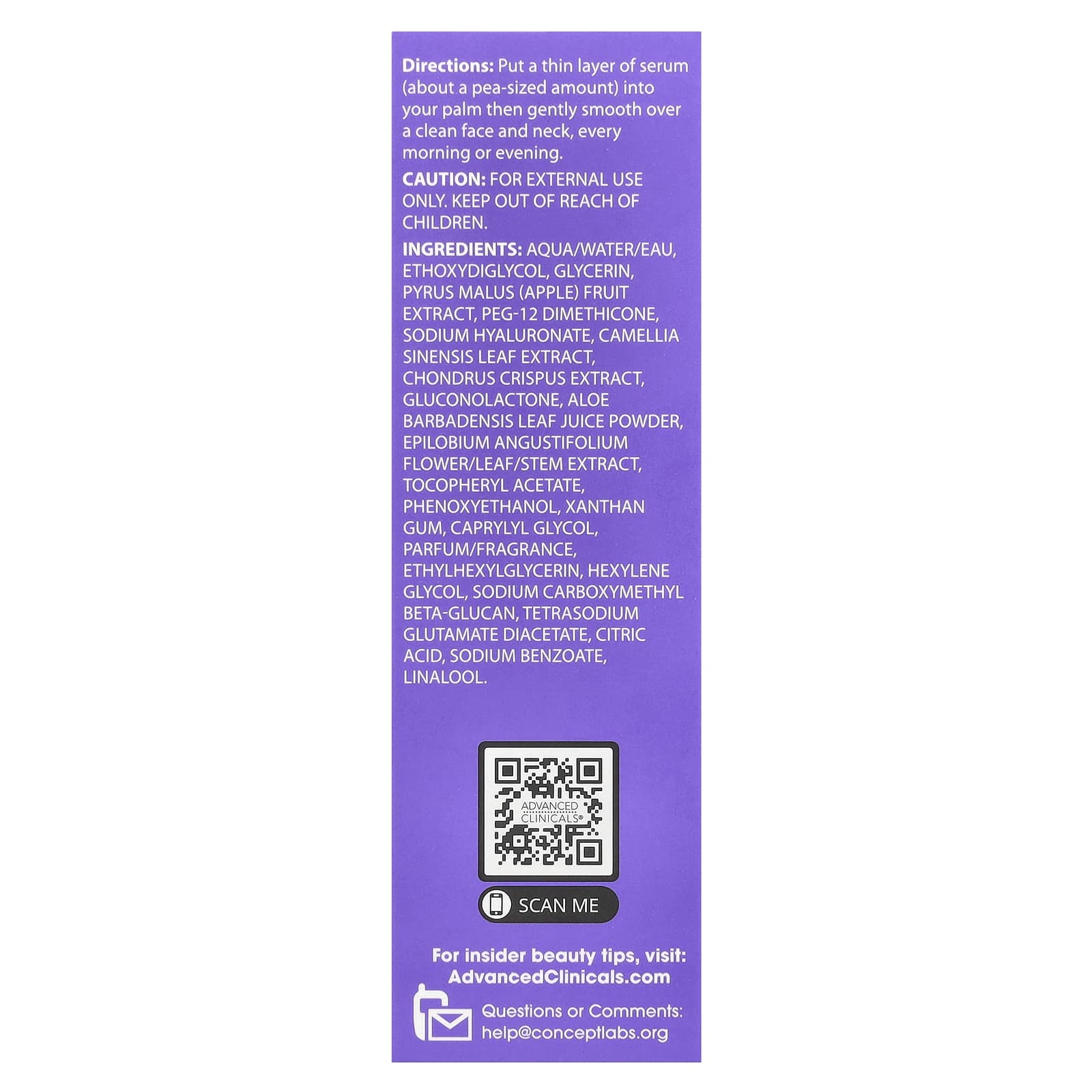 Advanced Clinicals, Hyaluronic Serum, 1.75 fl oz (52 ml)
