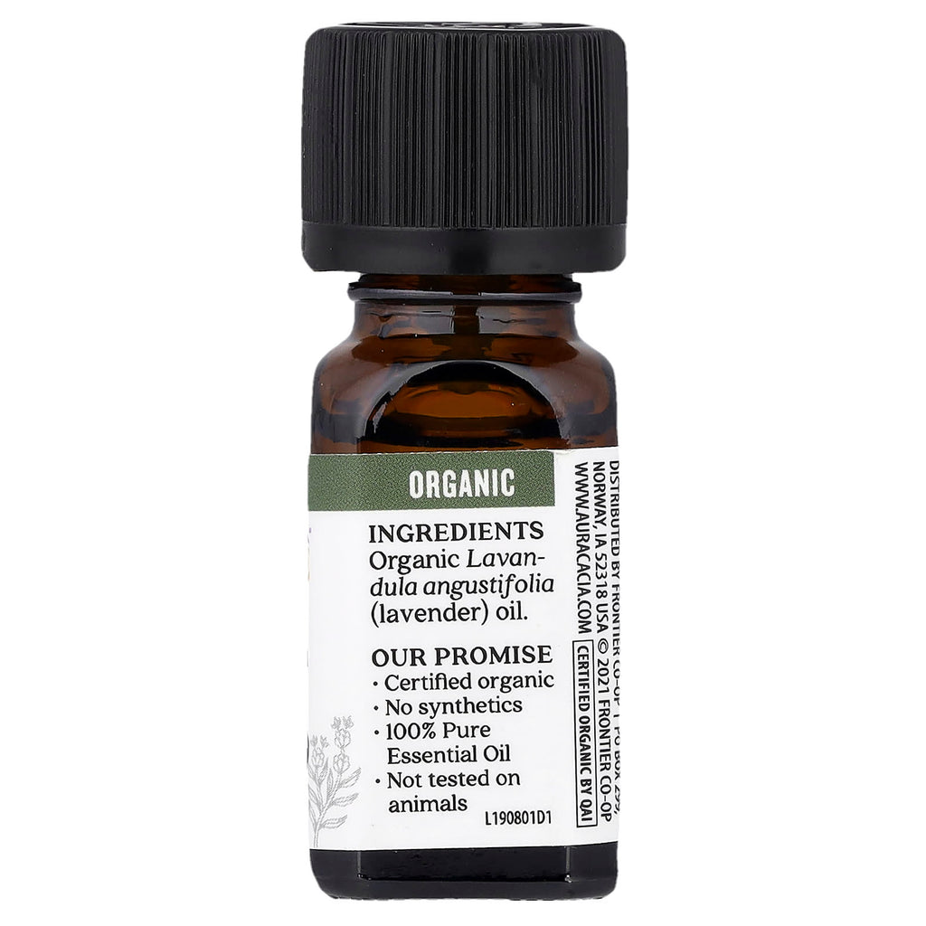 Aura Cacia, Pure Essential Oil, Organic Lavender, 0.25 fl oz (7.4 ml)