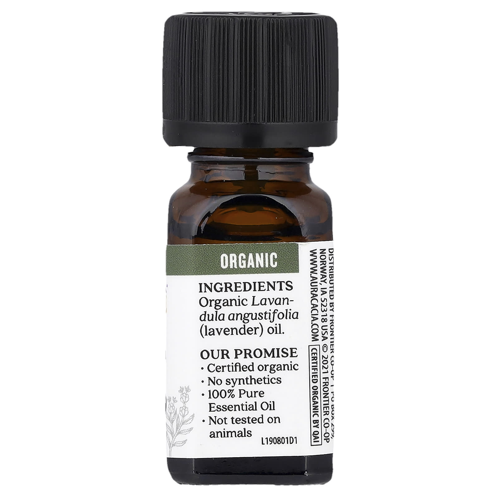 Aura Cacia, Pure Essential Oil, Organic Lavender, 0.25 fl oz (7.4 ml)