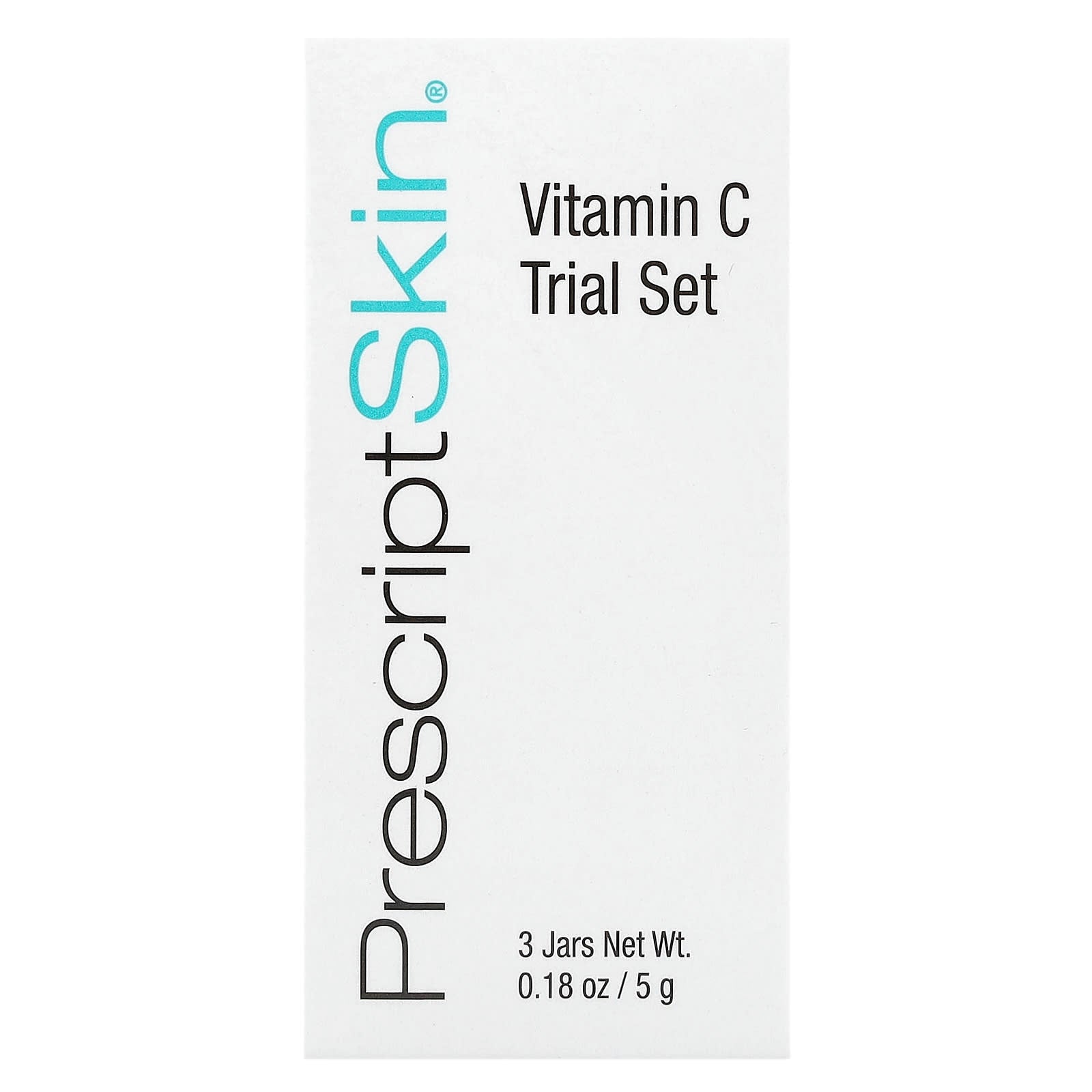 PrescriptSkin, Vitamin C Trial Set, 3 Professional Strength Brightening Products, 3 Jars, 0.18 oz (5 g) Each