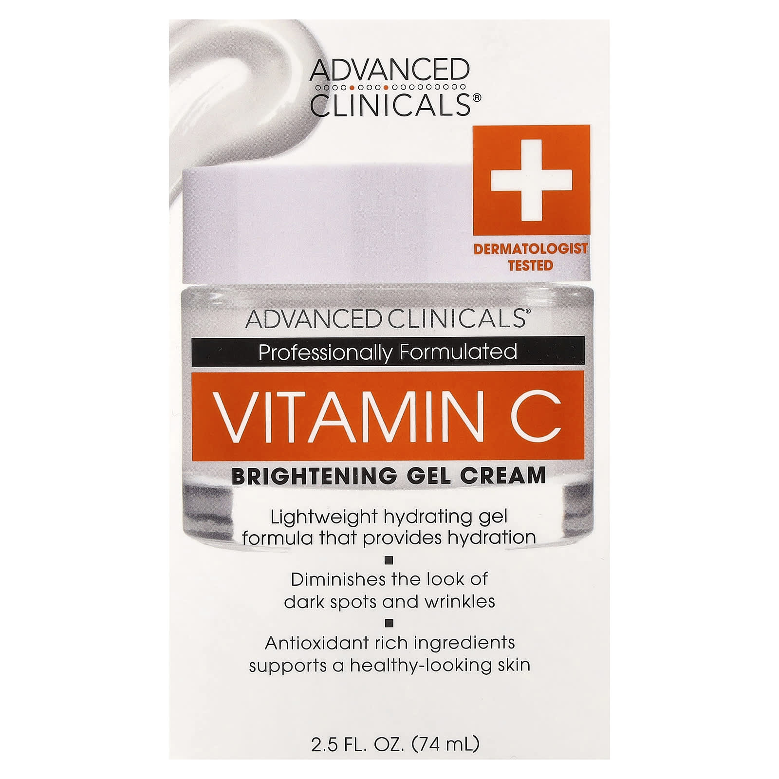 Advanced Clinicals, Vitamin C, Brightening Gel-Cream, 2.5 fl oz (74 ml)