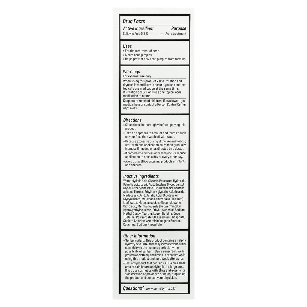 SOME BY MI, AHA, BHA, PHA 30 Days Miracle Acne Clear Foam, 3.38 fl oz (100 ml)