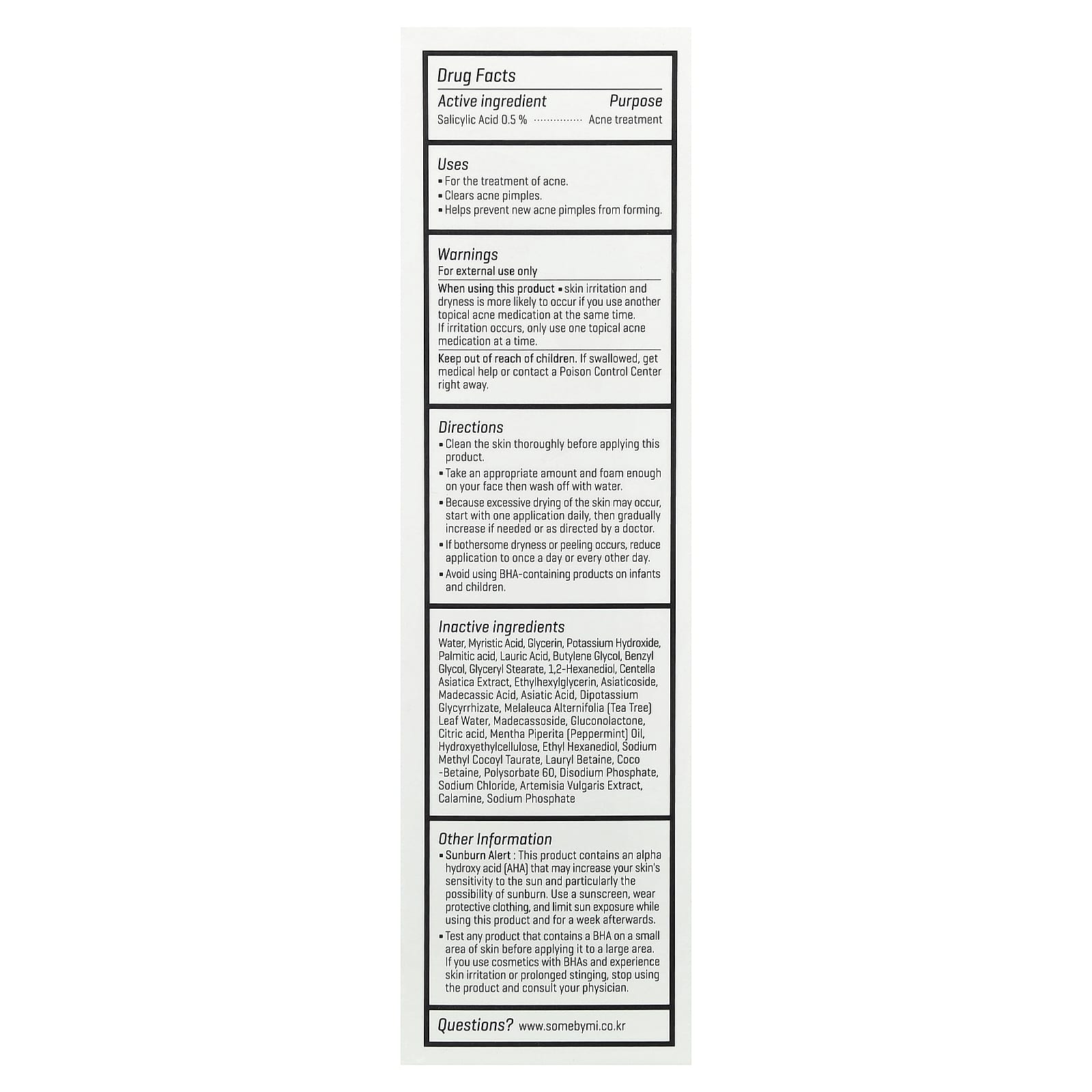SOME BY MI, AHA, BHA, PHA 30 Days Miracle Acne Clear Foam, 3.38 fl oz (100 ml)
