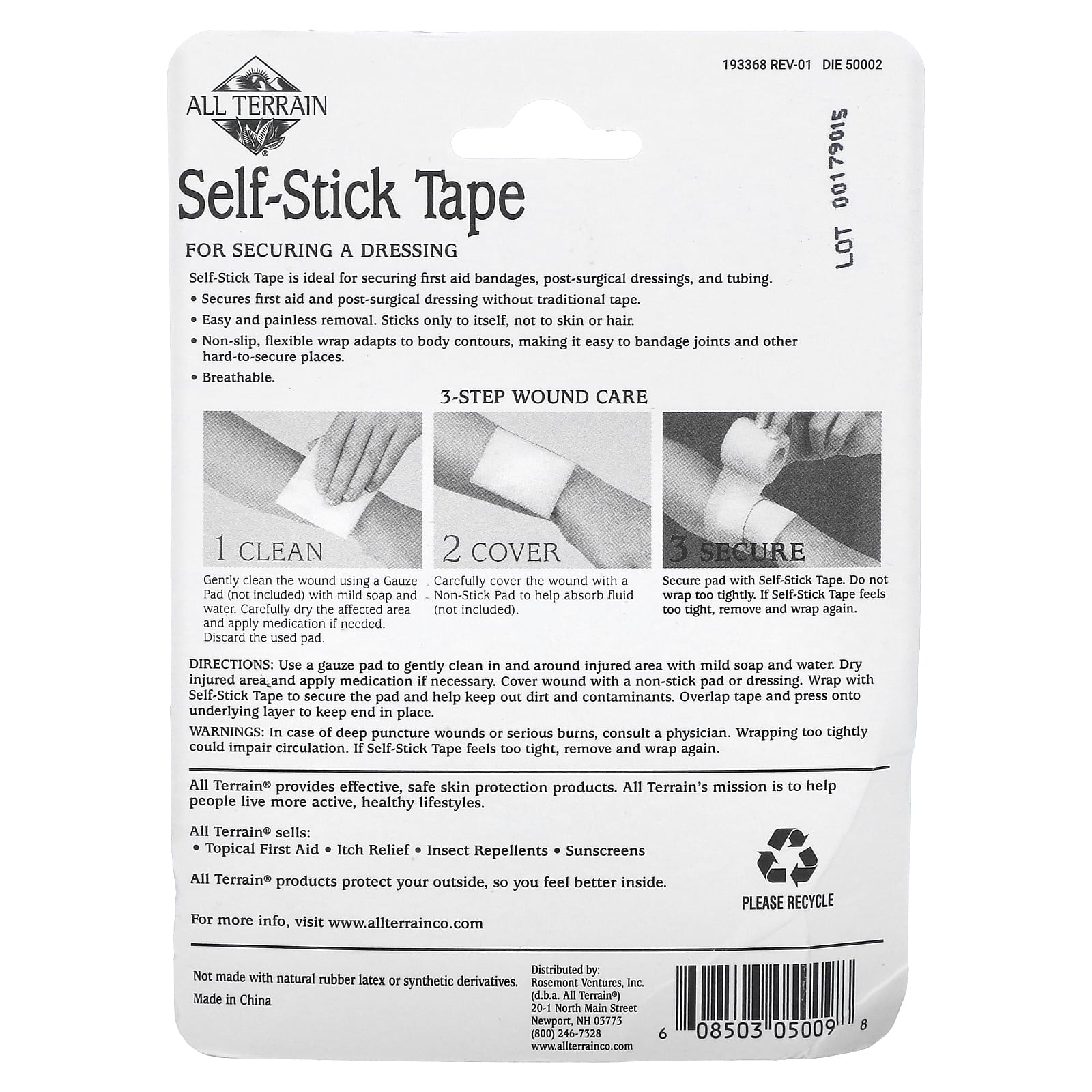 All Terrain, Self-Stick Tape, 1 Roll