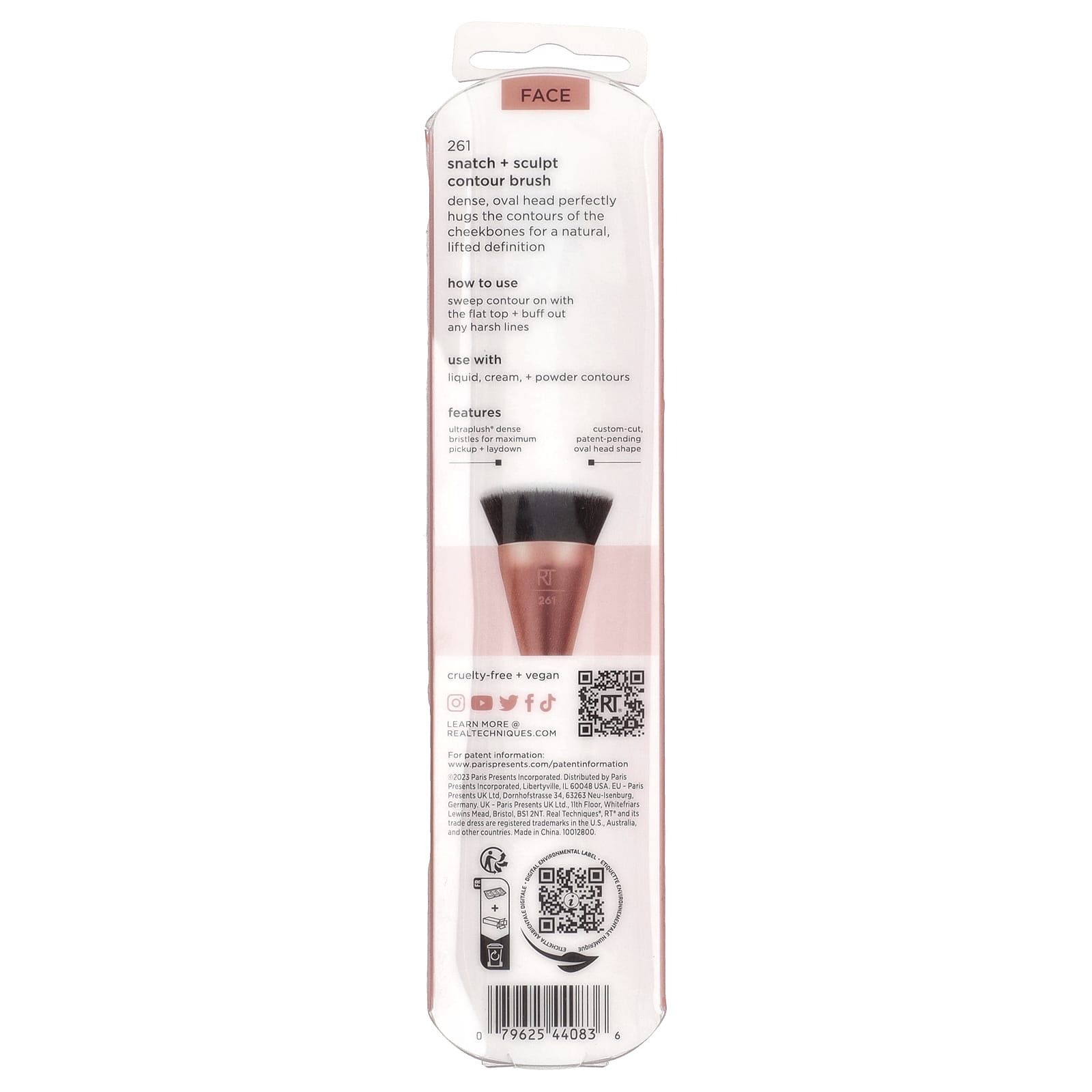 Real Techniques, Snatch + Sculpt Contour Brush, 1 Brush