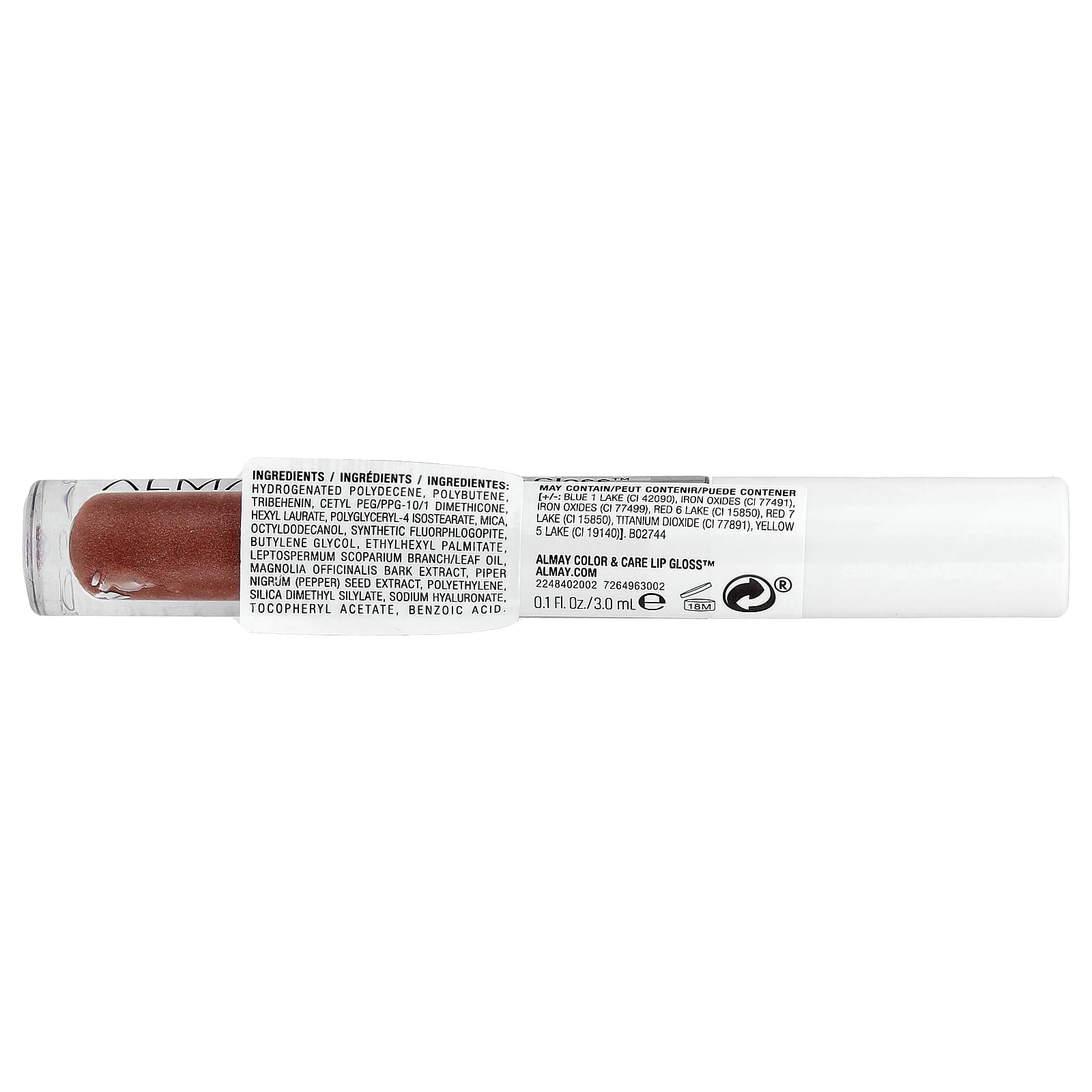 Almay, Color & Care Lip Gloss™, 200 Rose Glow, 0.1 fl oz (3 ml)