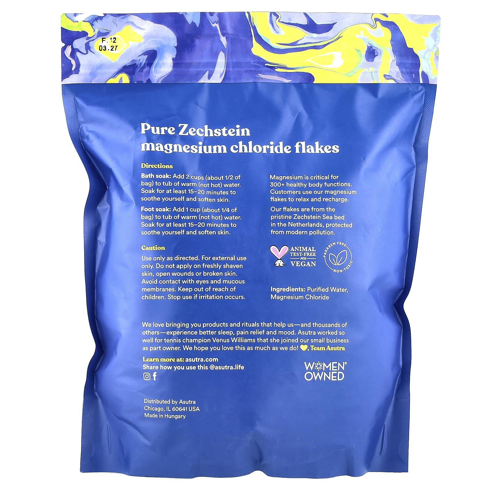 Asutra, Magnesium Chloride Flakes, 2 lbs (907 g)